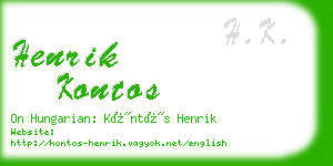 henrik kontos business card